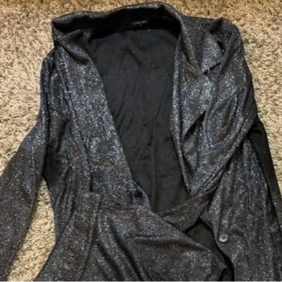 Women's Sparkling BlackTwo piece set :Large - Picture 2 of 2